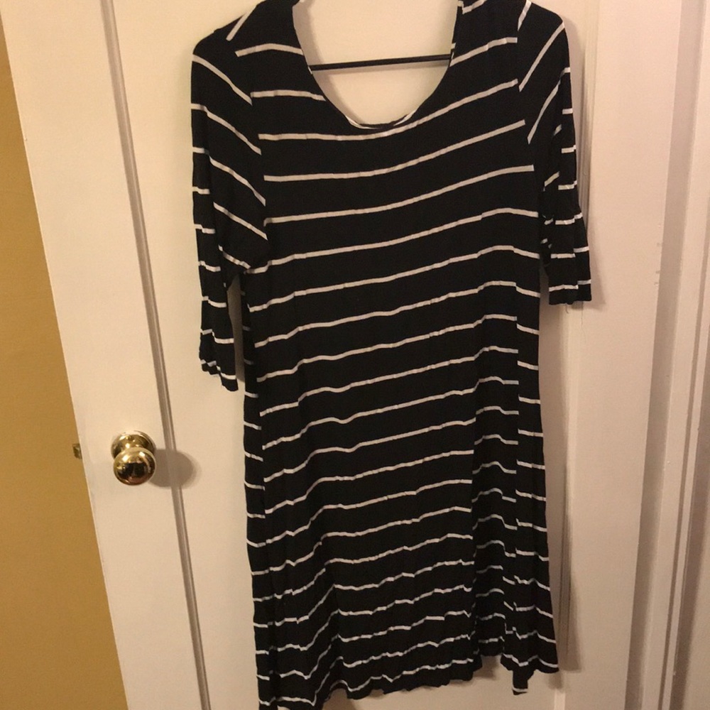 Medium length , striped dress